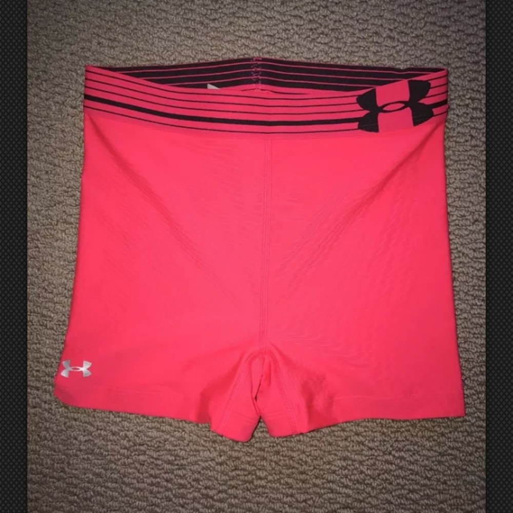 Woman under armor spandex