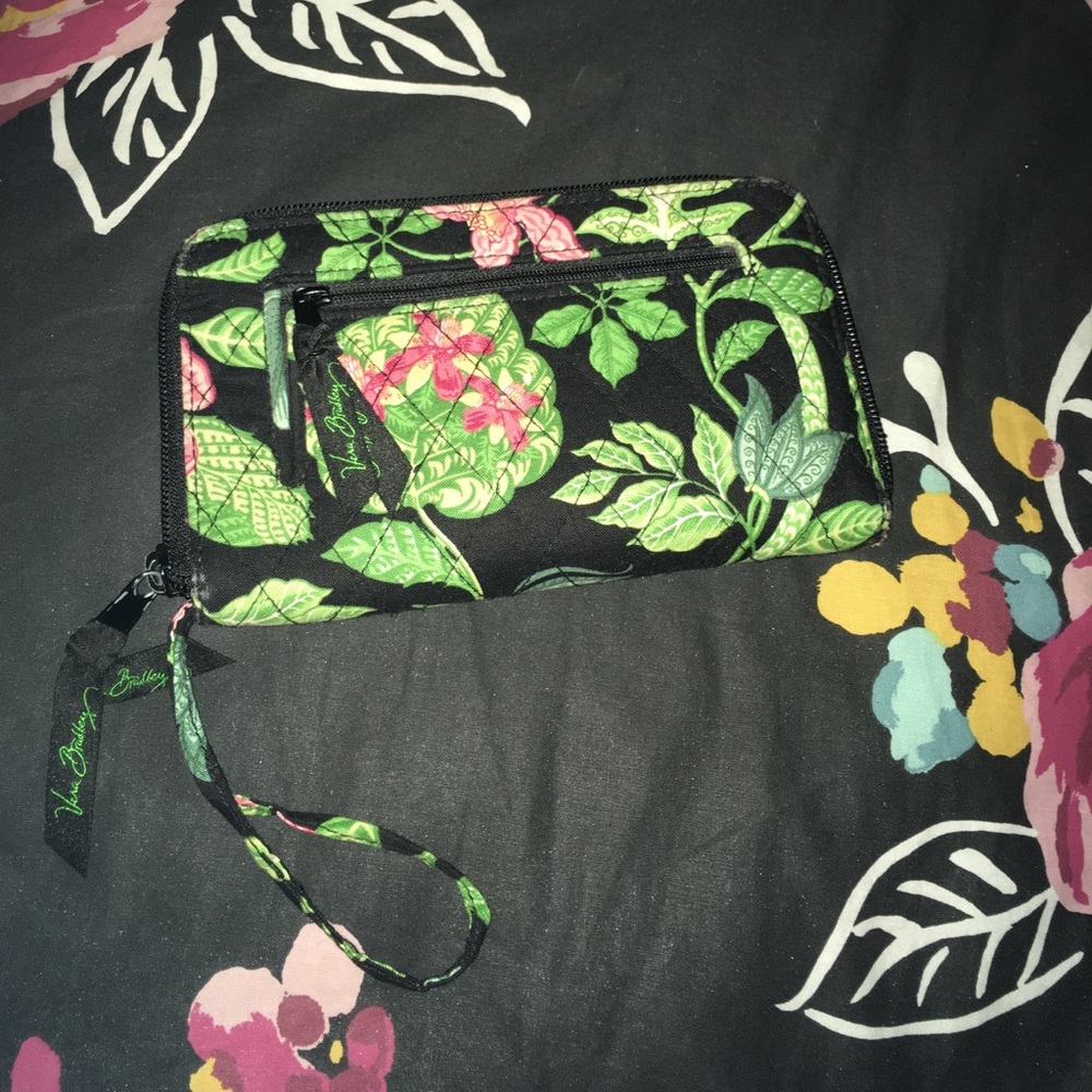 Floral Vera Bradley wristlet in large.