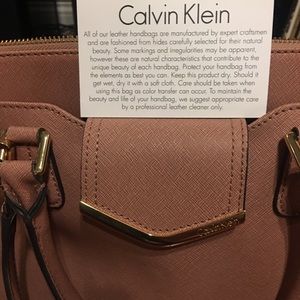 Calvin Klein Saffiano Leather Satchel