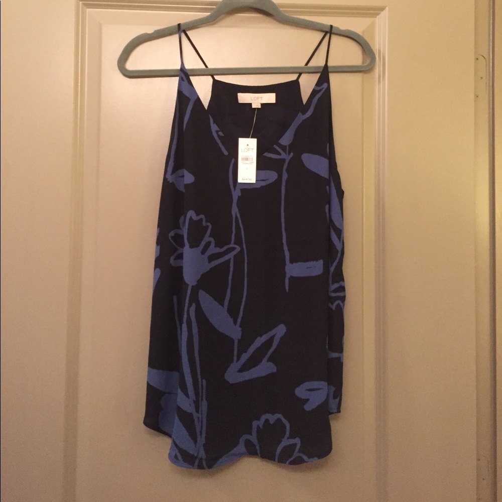 Navy and blue top from Loft
