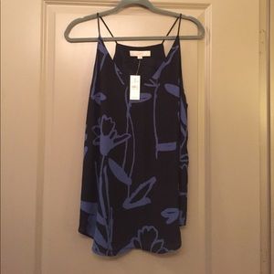 Navy and blue top from Loft