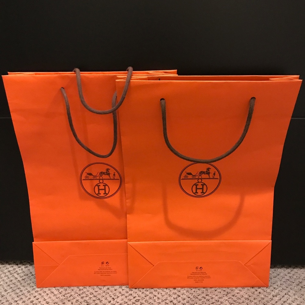 TWO Hermes Shopping Tote Bags