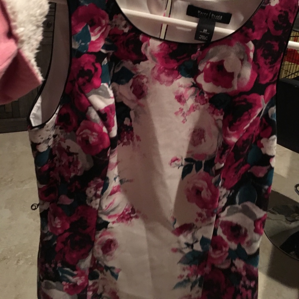 Green and Pink Rose Top