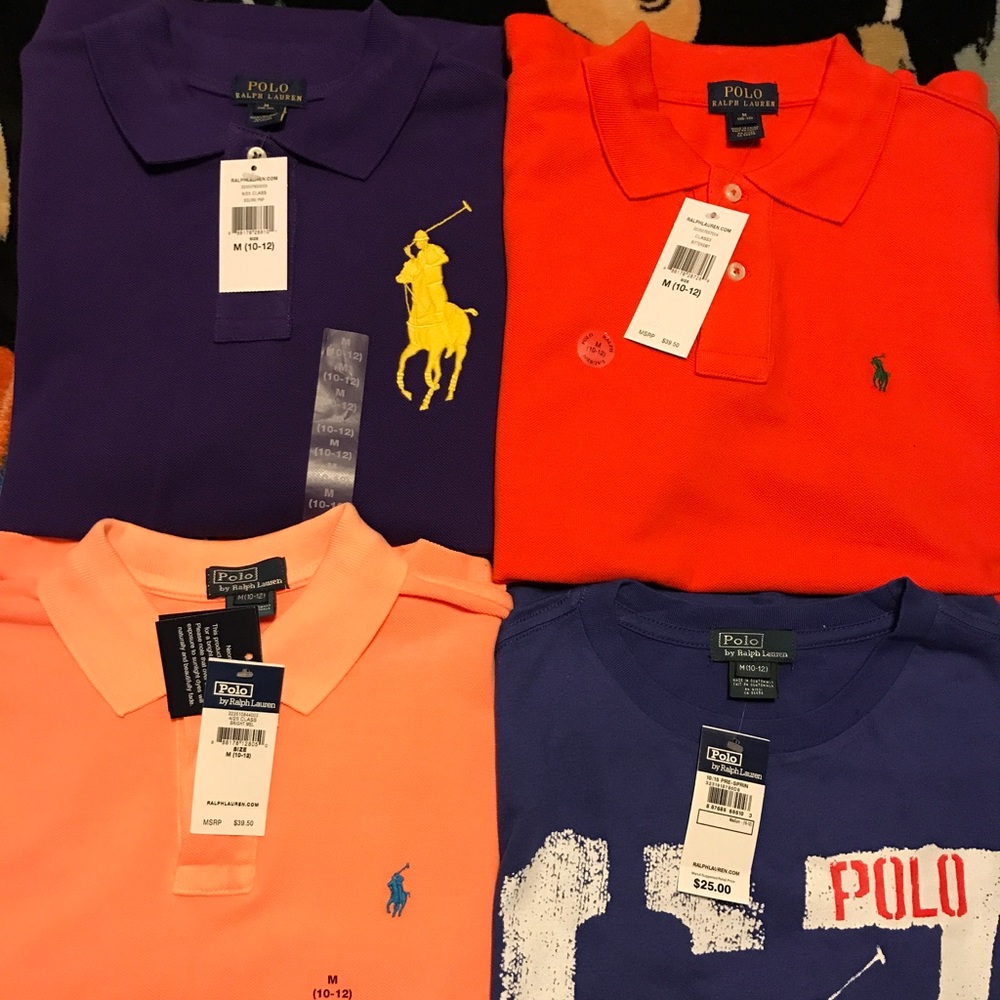 3 Ralph Lauren polos 1 Ralph Lauren t-shirt