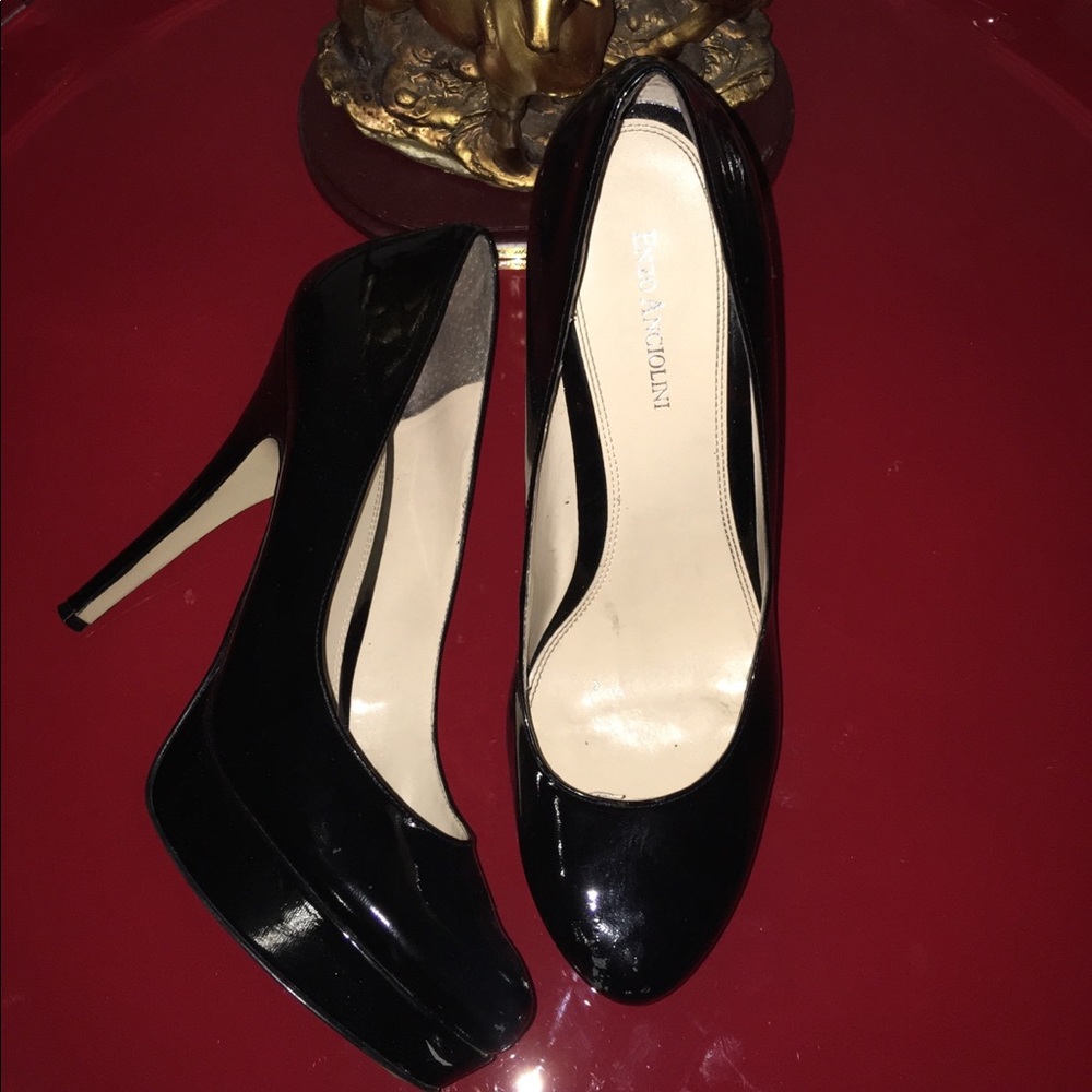 Black patent leather heels!