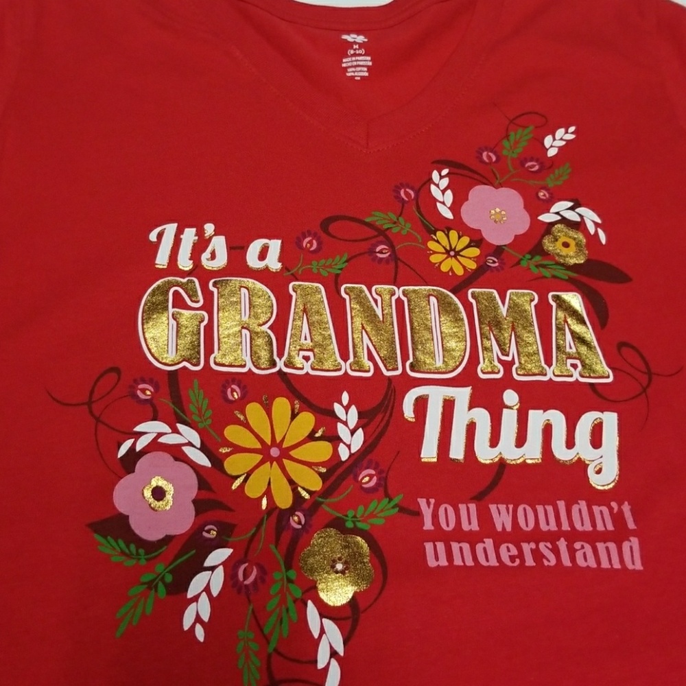 Red Tshirt-new w/o tag/ Size M Grama
