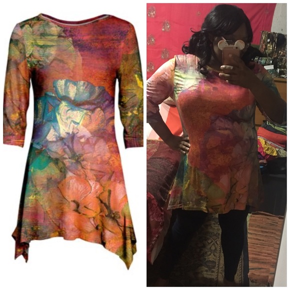 Boutique Tops - 🎉HP!🎉 Fall Floral Tunic Sz 3X