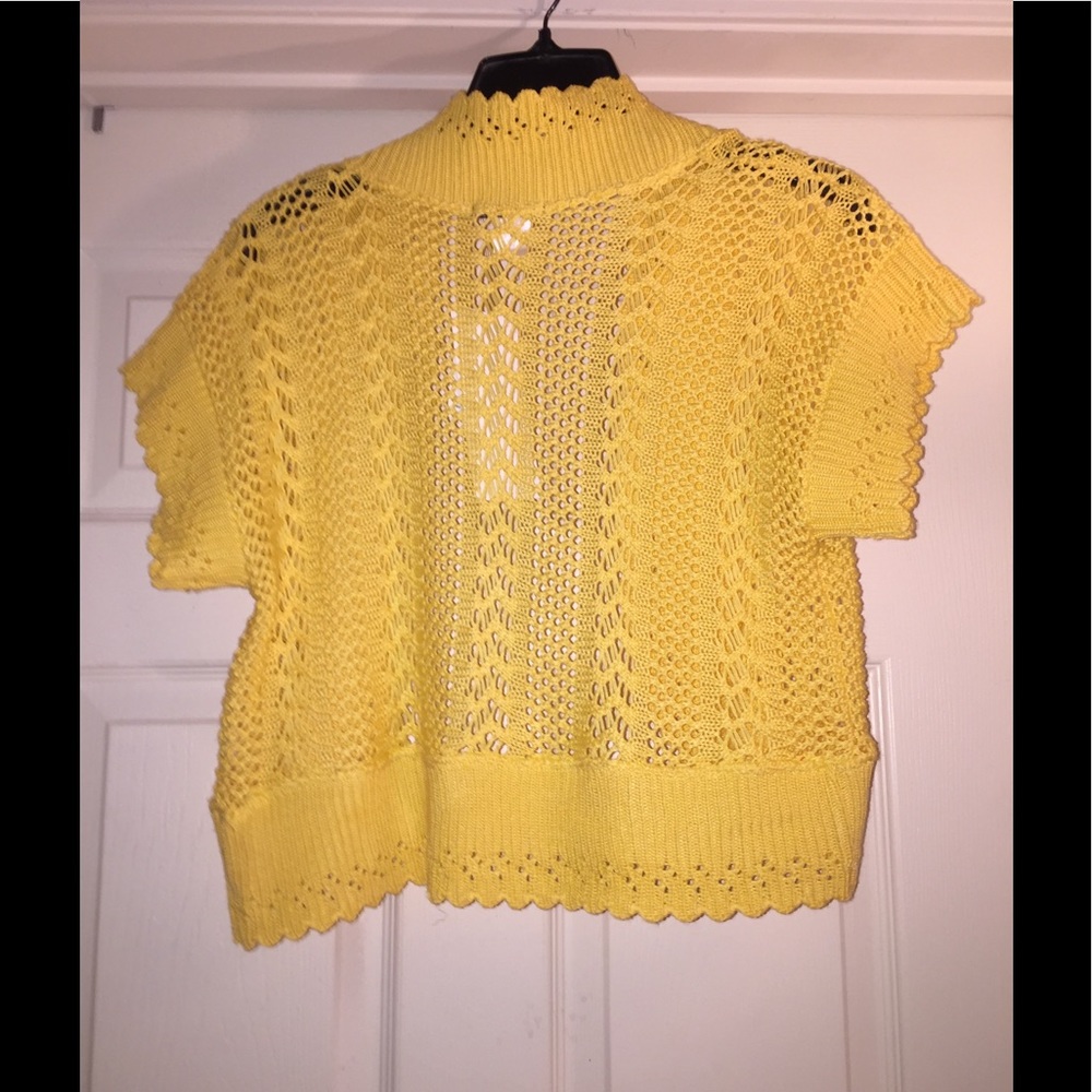 Yellow Shrug Coverup. Bolero