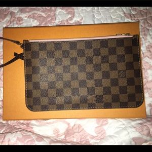 Louis Vuitton Neverfull MM Wristlet with Rose