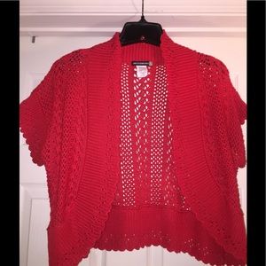 Red shrug, Bolero