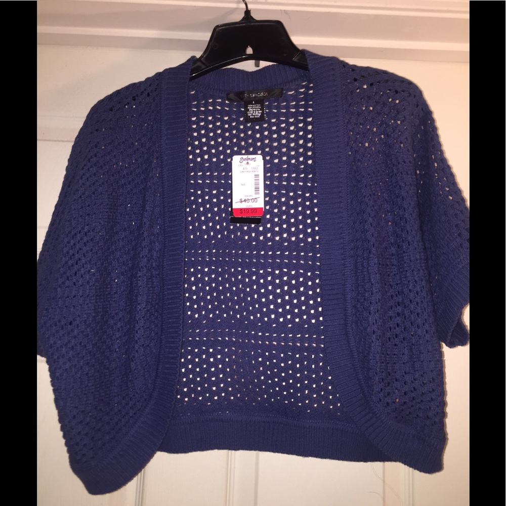 Blue shrug, bolero cover up