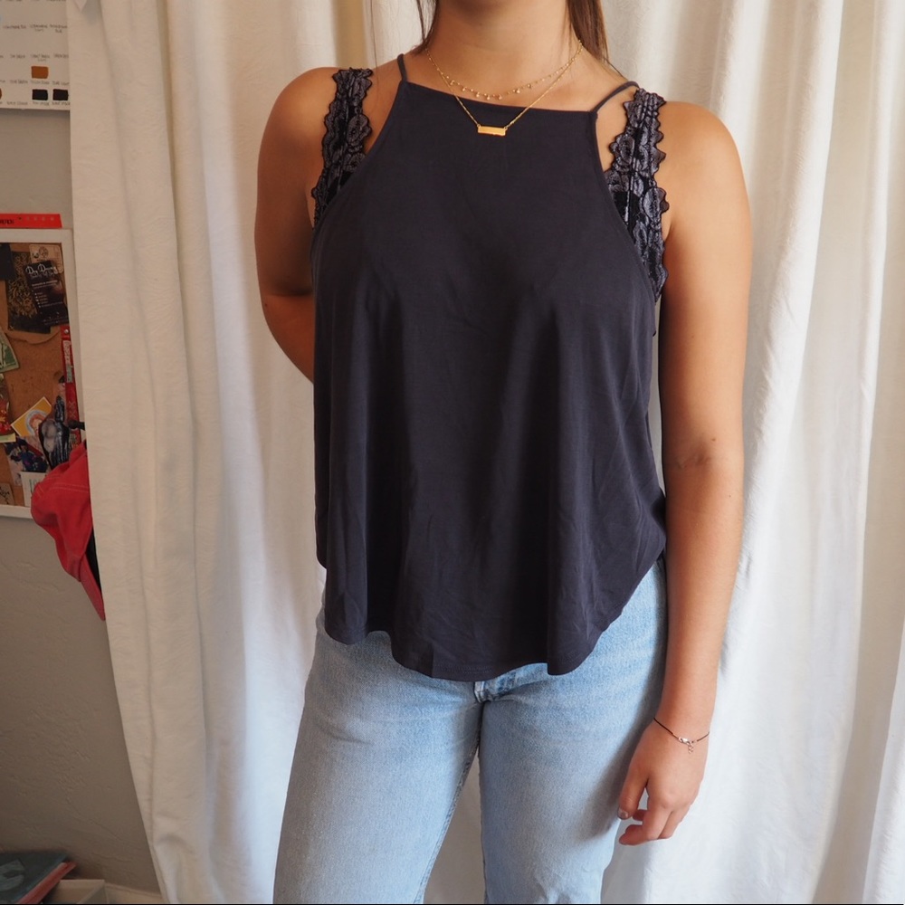 Urban outfitters high neck flowy tank