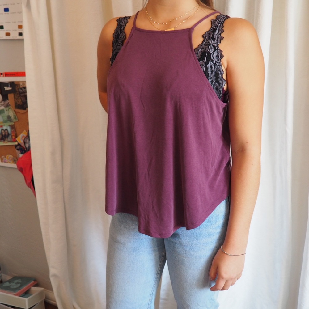 Urban outfitters high neck flowy tank