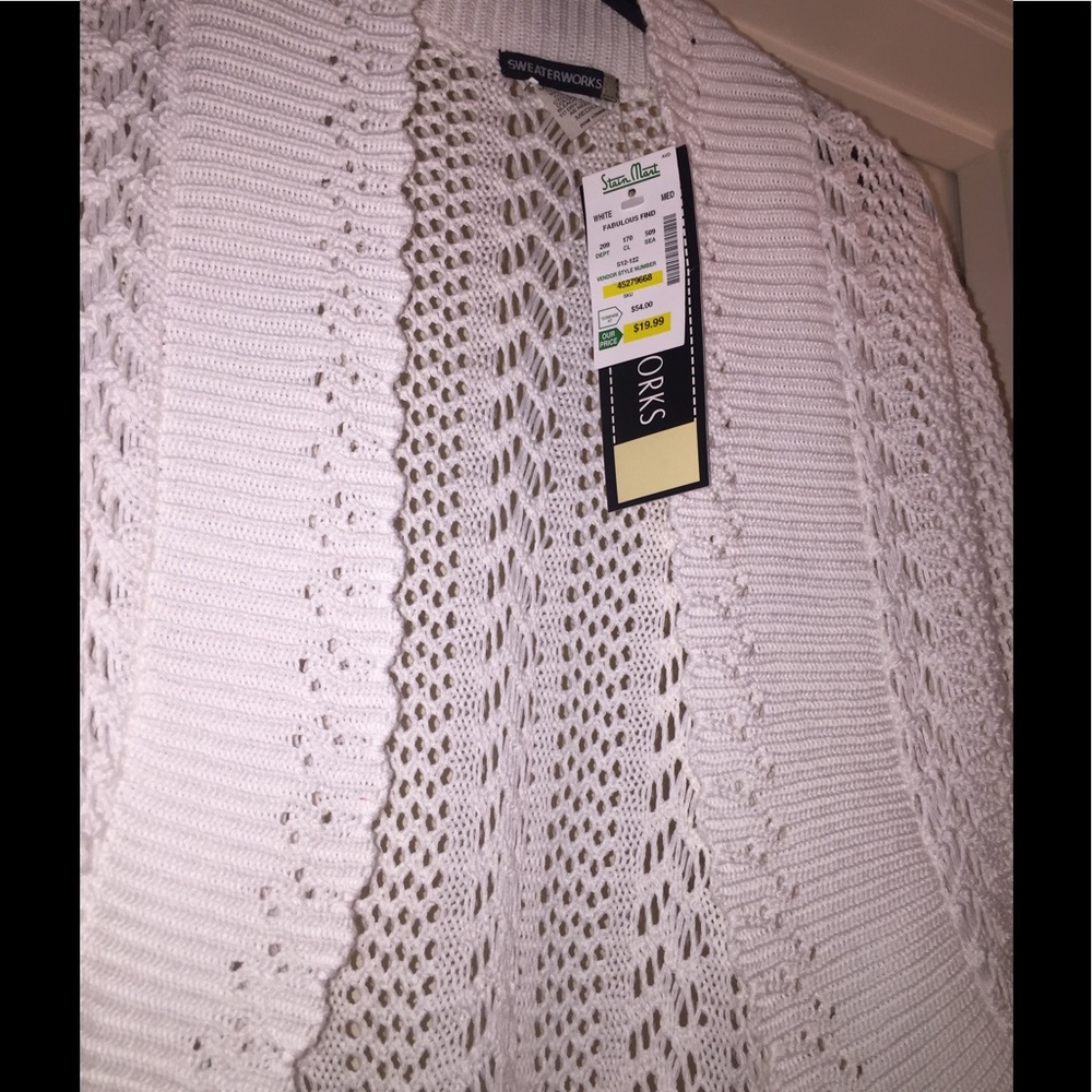 White shrug bolero. NWT