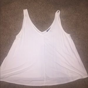 Topshop white flowy tank