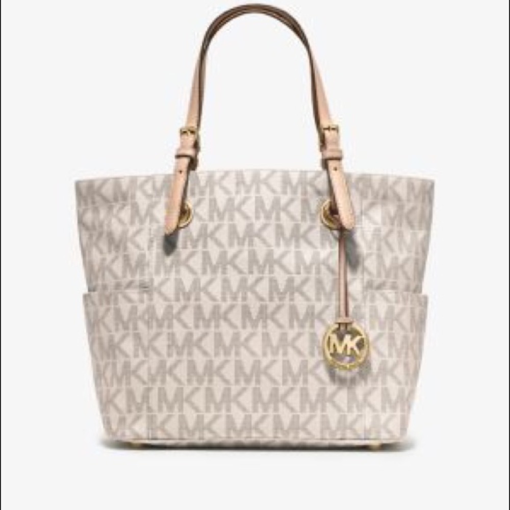 Michael Kors jet set logo tote & wristlet