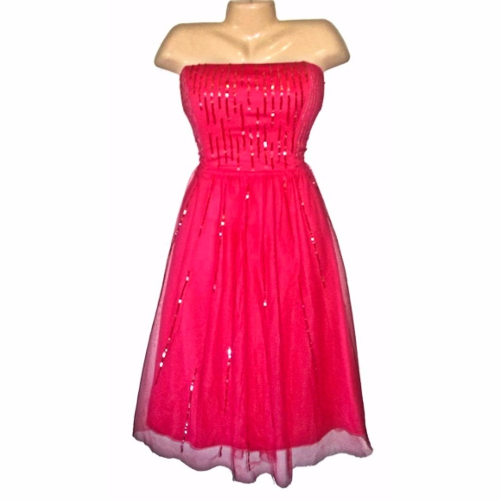 NWT City Triangles Hot Pink Sequin Formal Dress