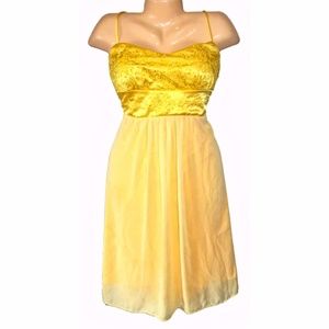 Bright Yellow Beaded Plus Size Prom Formal Dress