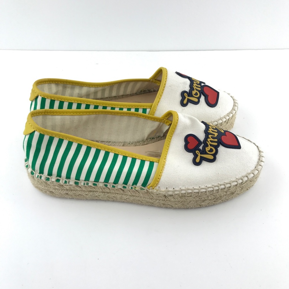 TOMMY HILFIGER COTTON ESPADRILLE  SLIP ON SHOES
