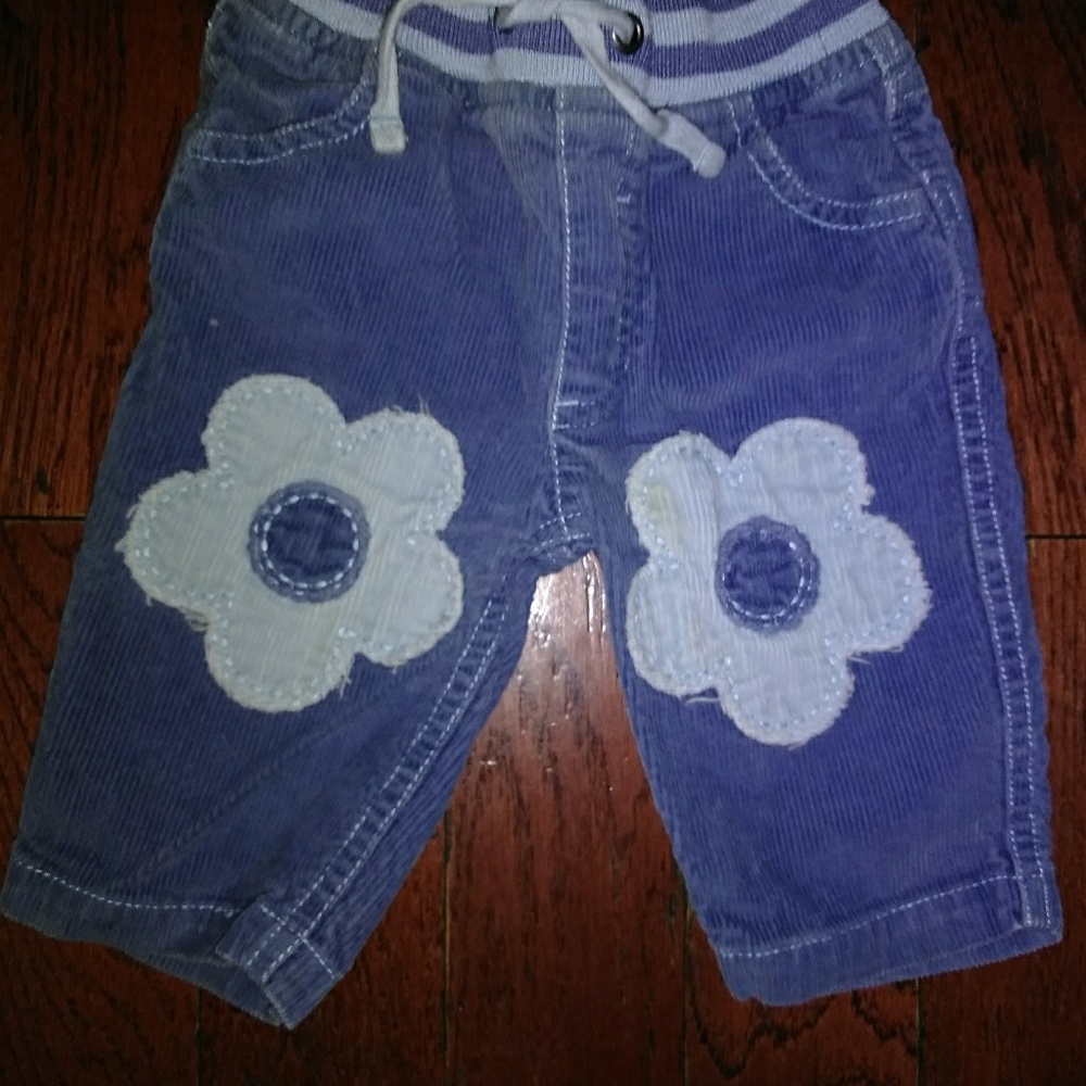 ❤ CA-UTE Girls Mini Boden Flower Patch Cords 3-6M❤