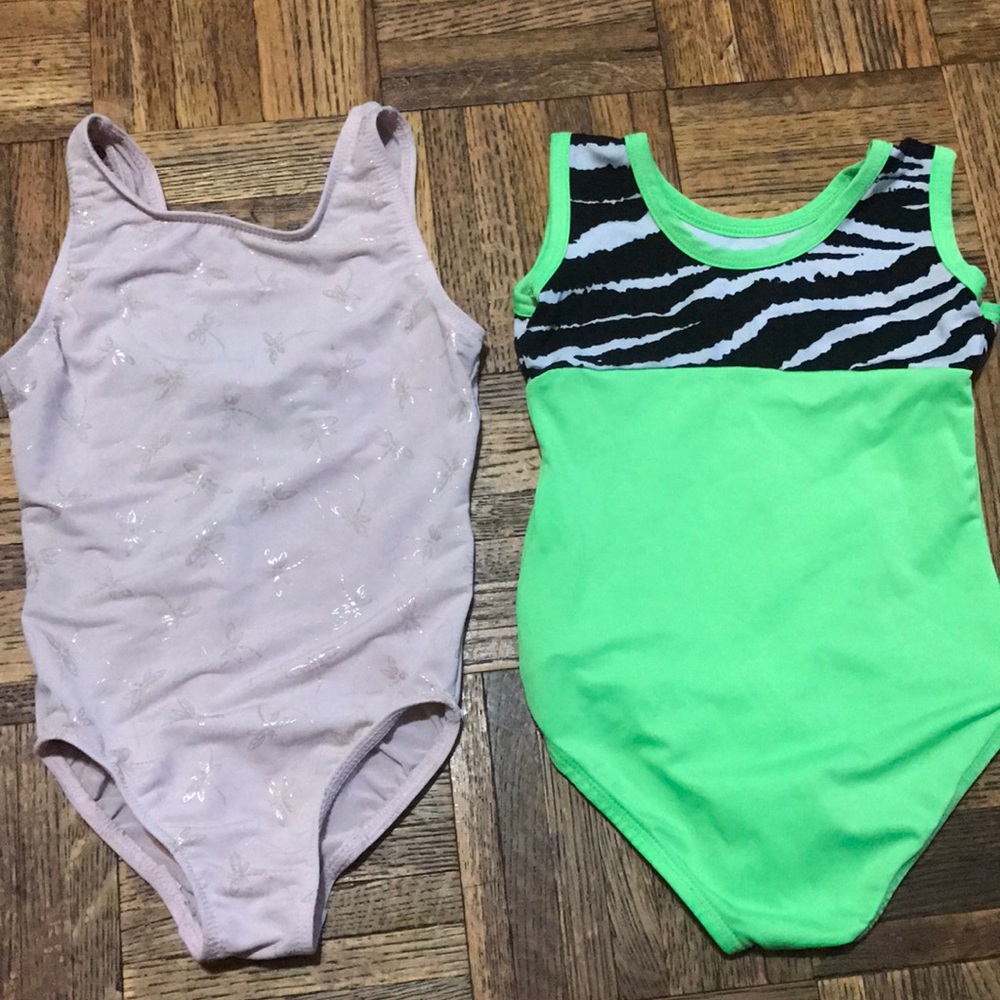 Lot Of 2 Gymnastics/Dance Leopard Girl's Size S
