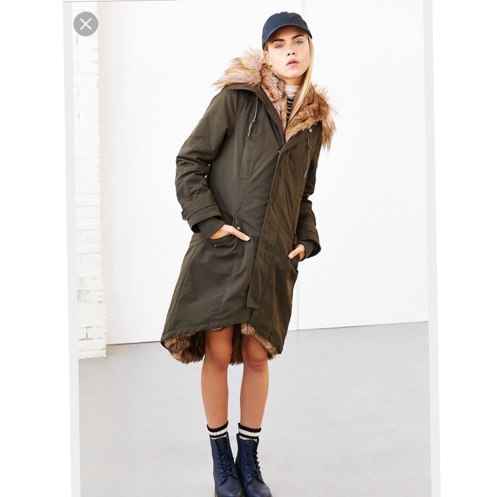 Urban Outfitters Fur Parka Jacket