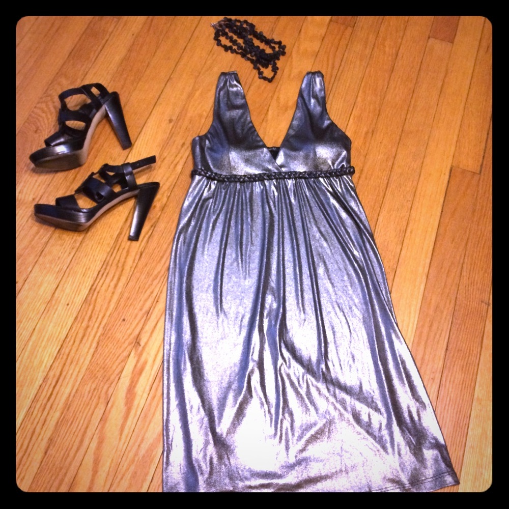 Metallic mini dress