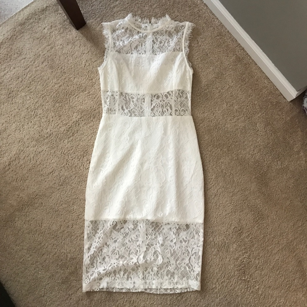 White lace Bachelorette dress!