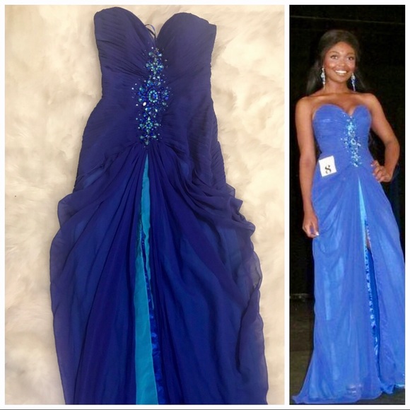 Electric Blue Gown - Picture 1 of 1