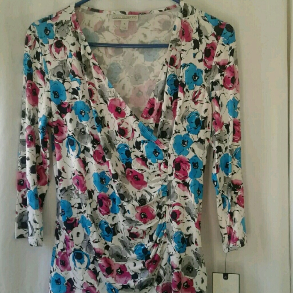 NWT Dana Buchman Womens Pullover Blouse Sz S