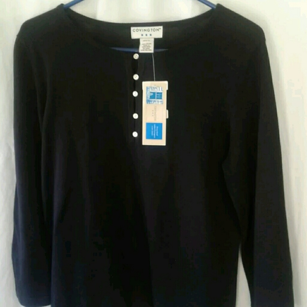 NWT Covington Womens Pullover Sweater Blouse Sz M