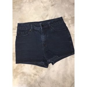 Black high-waisted shorts