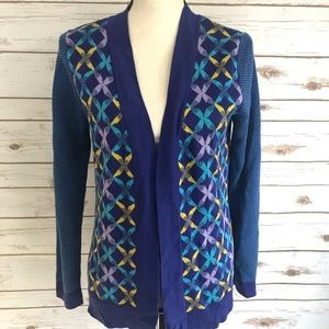 Coldwater Creek Open Front Cardigan Jaquard S 8