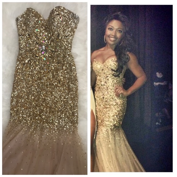 Jovani Gold Gown - Picture 1 of 2