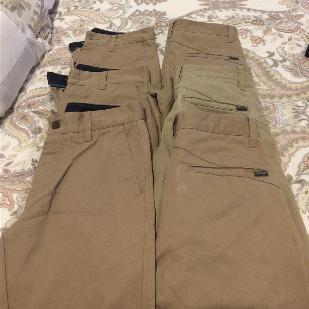 Volcom Boys skate pants khakis 6pair