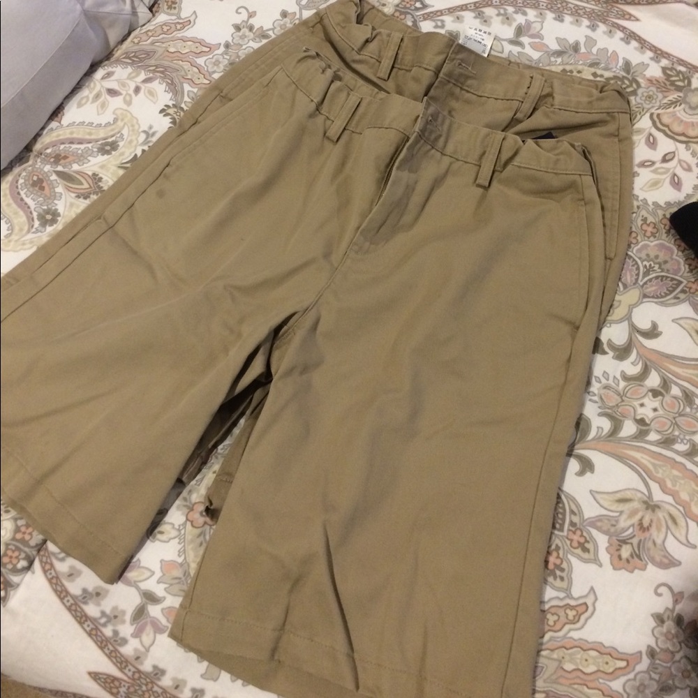 Lands end kids khaki shorts boys size 16