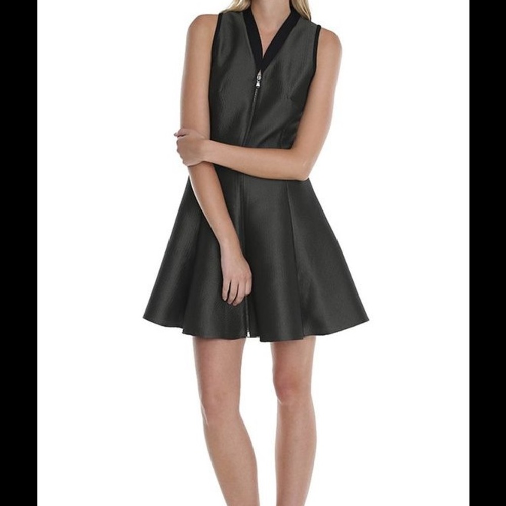 Tibi Simona Jacquard Zip Front Dress