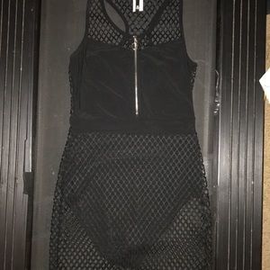 Sexy Mesh with Body Suit Dress