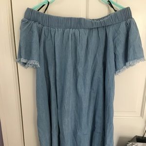 Off the shoulder dress!