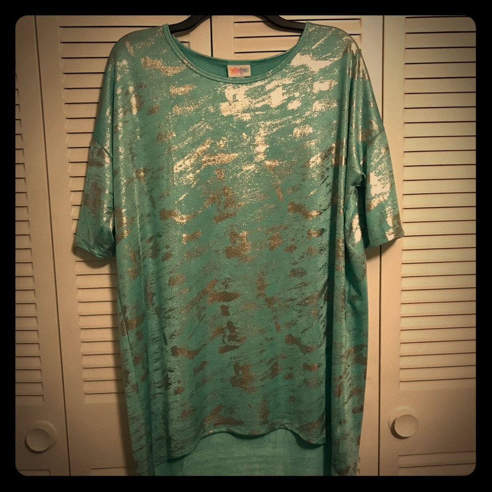 Elegant Irma Medium Teal and Gold NWOT