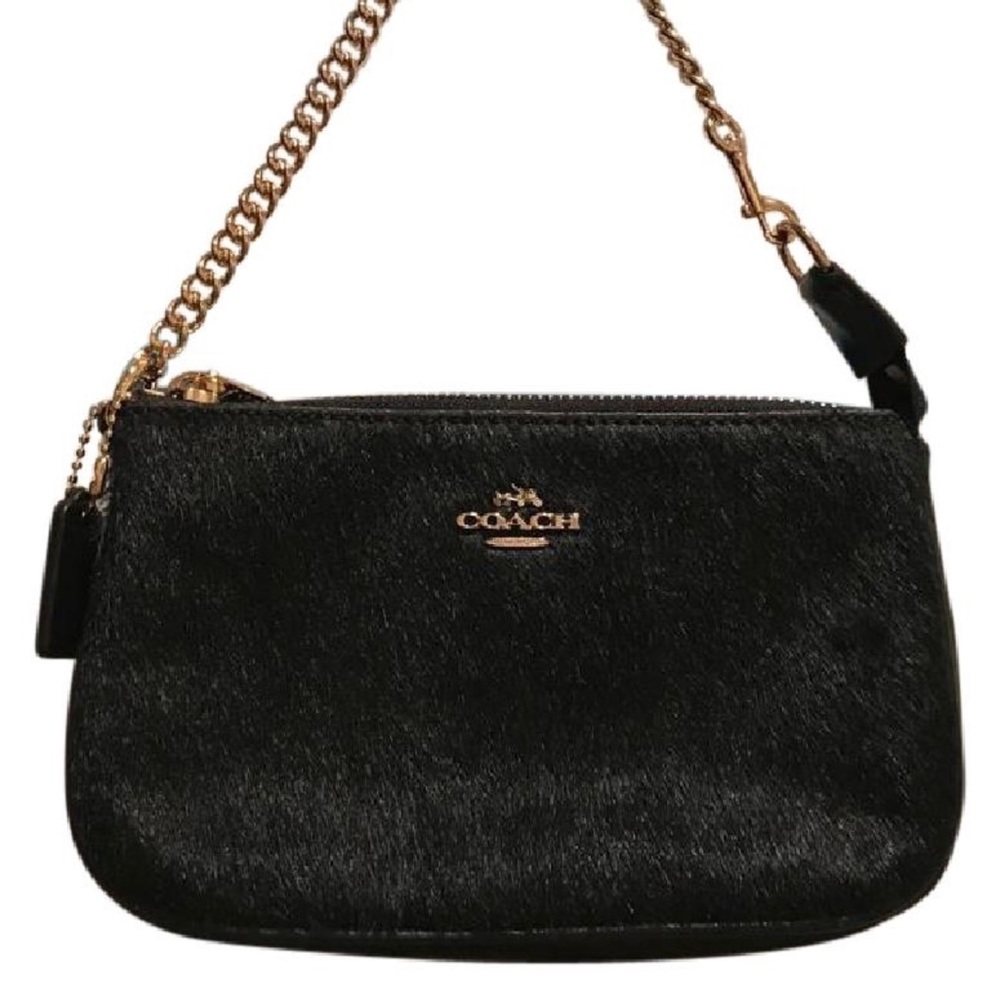 NWOT Authentic Coach Haircalf Leather Evening Bag