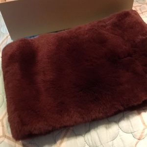 Michael Kors Rabbit Fur Collar Bordeaux