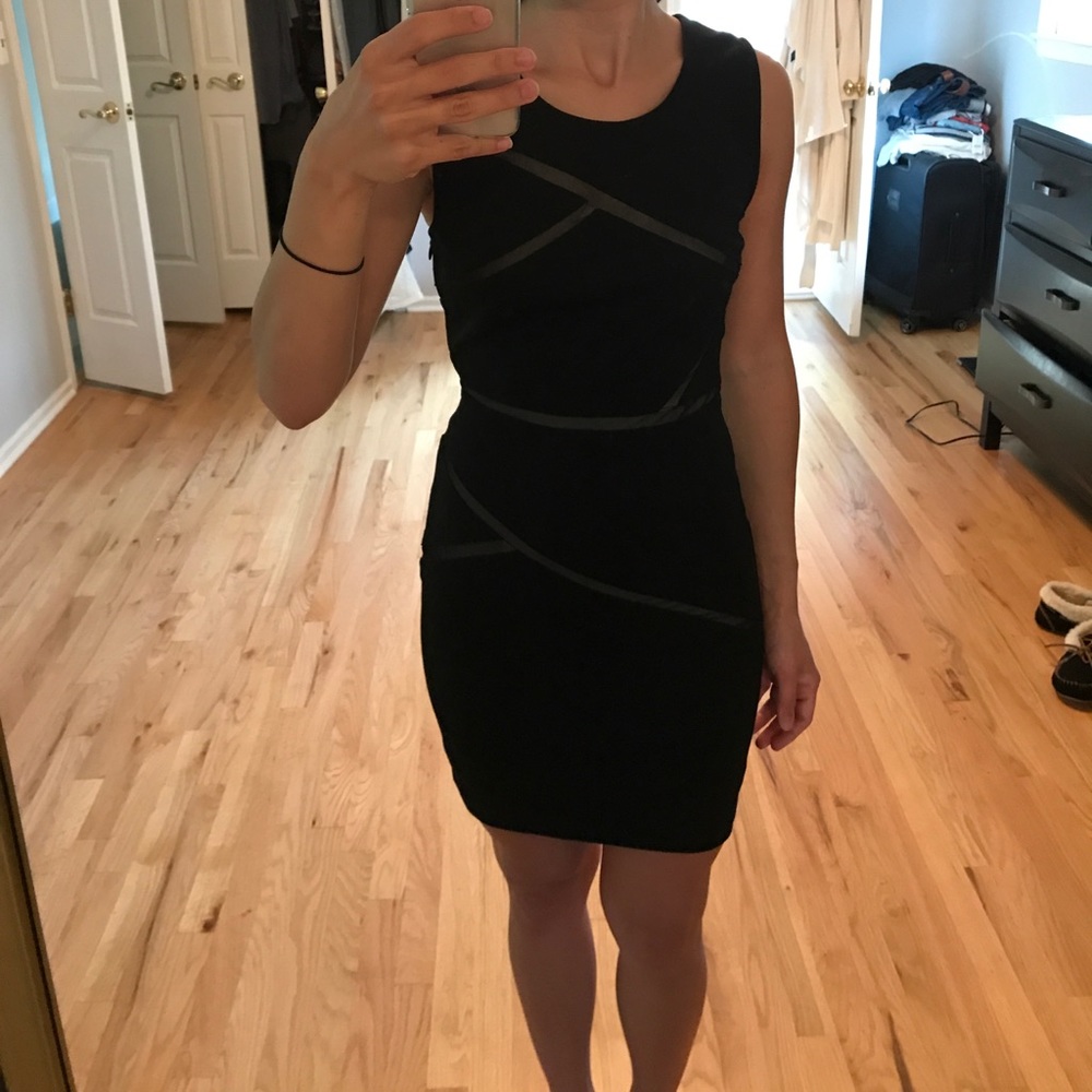 Black dress with sheer back