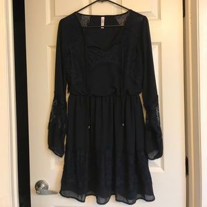 Navy lace dress