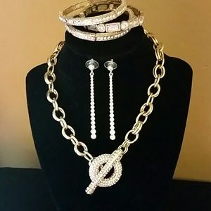 Necklace,earrings  and 3 bracelets