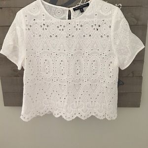 Lace scalloped top