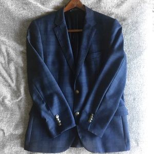 Men's Hugo Boss Navy Plaid Sportcoat