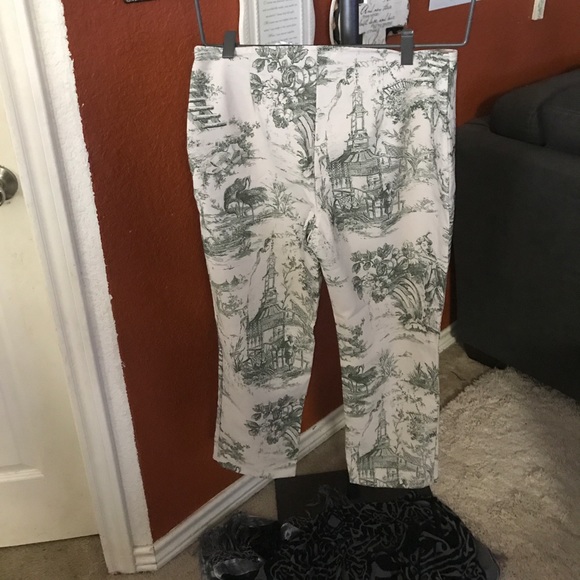 Size 9, Lavender precious capris! Asian theme! - Picture 4 of 4