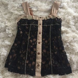 Size S Black Lace Shirt!