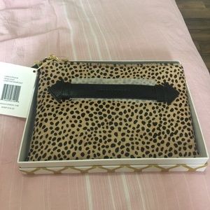 NWT Aimee Kestenberg large cheetah wristlet
